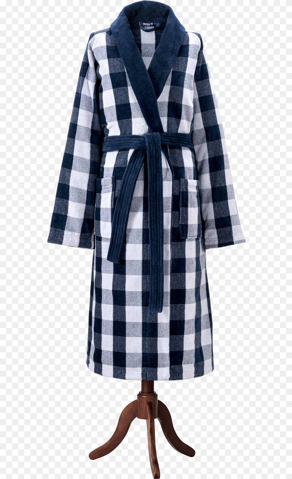 Hastens Blue Check Robe Hastens Robe, Clothing, Coat, Fashion, Formal Wear Free Png Download