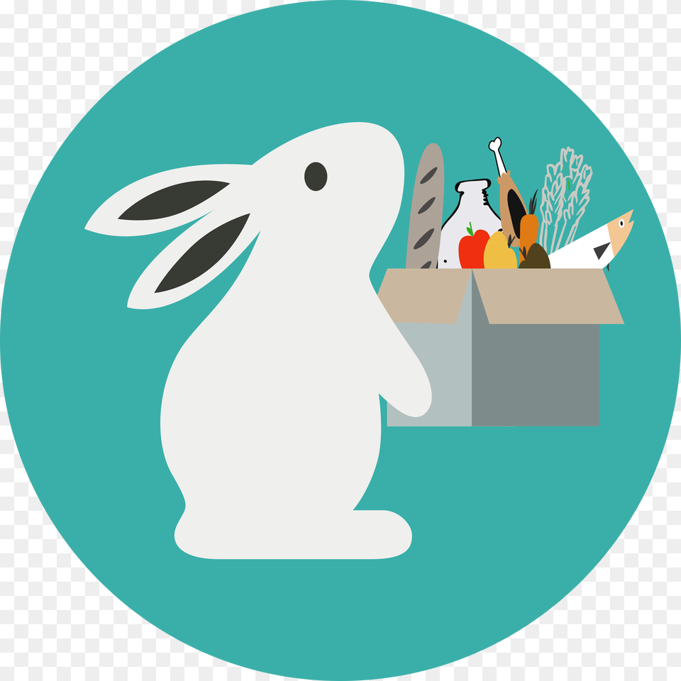 Hasty Grocer Illustration, Animal, Mammal, Rabbit, Disk Free Png Download