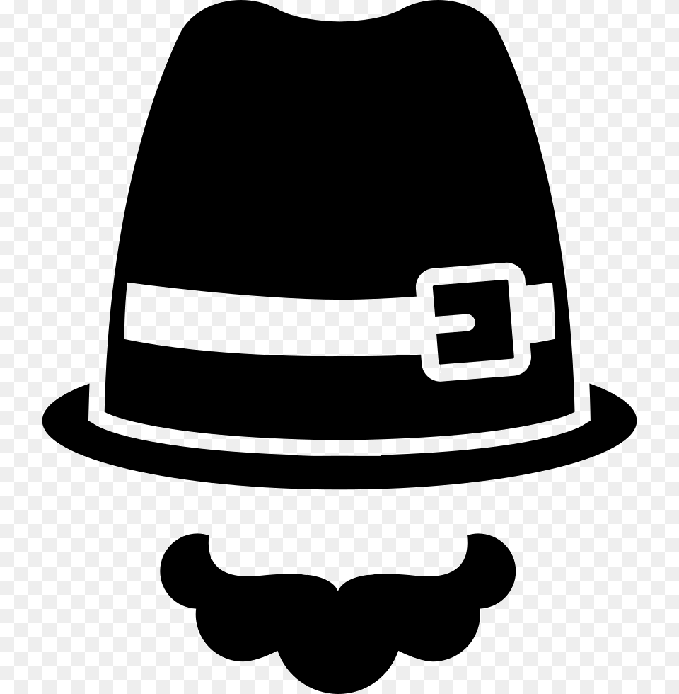Hat And Moustache Comments Fancy Hat Clip Art, Clothing, Stencil, Hardhat, Helmet Free Png