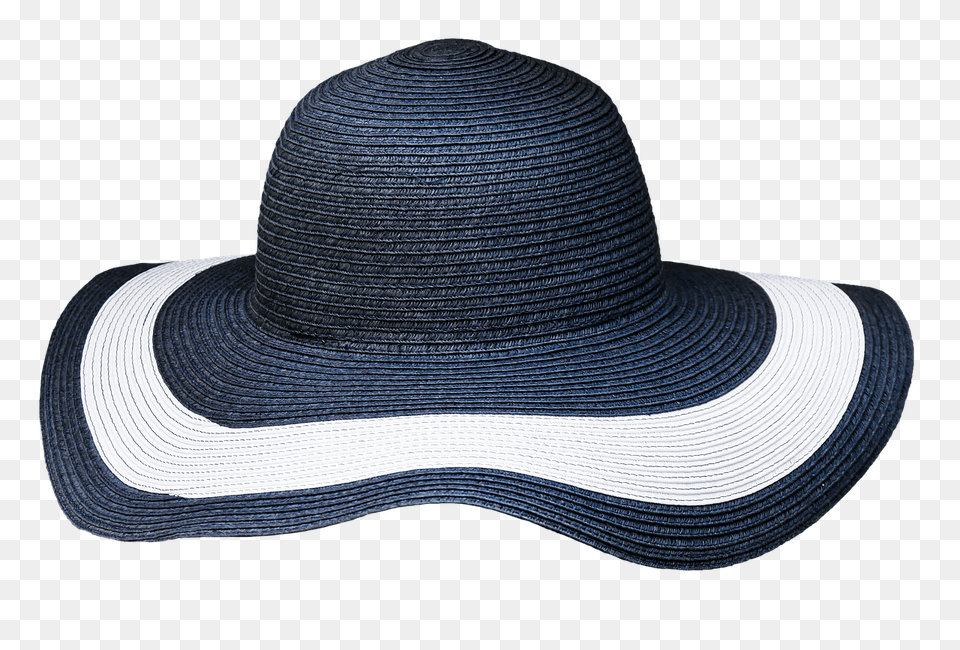 Hat Blue White Rim, Clothing, Sun Hat Png Image