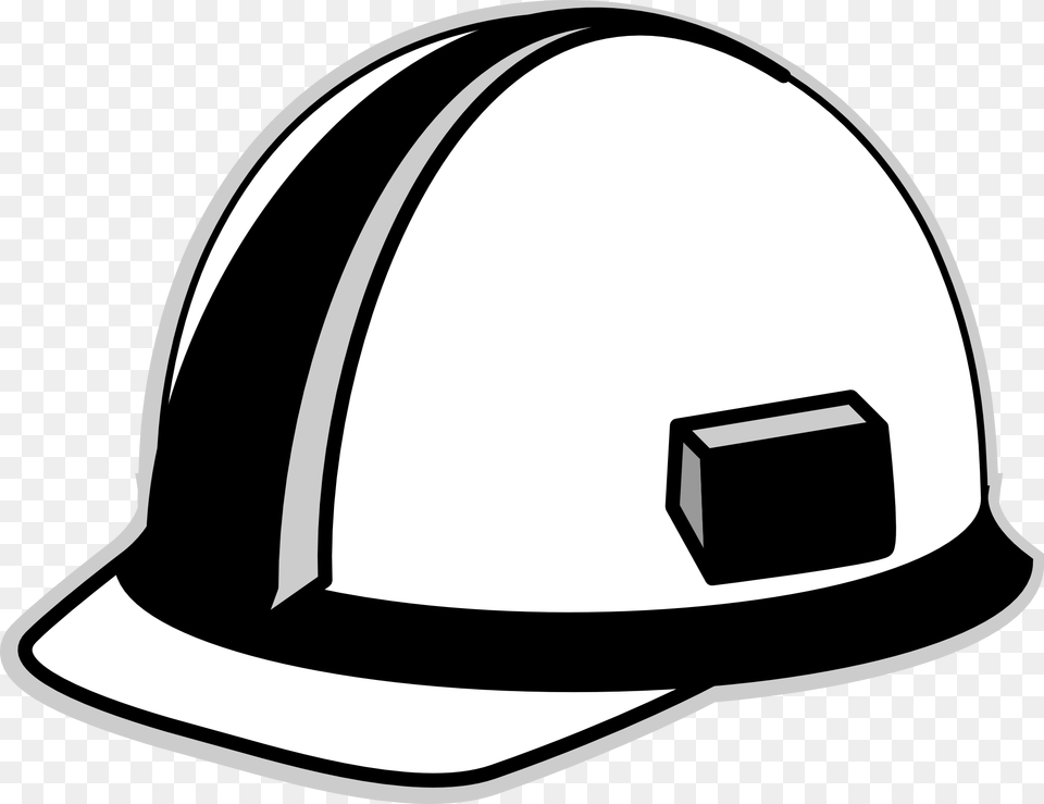 Hat Clipart Black And White, Clothing, Hardhat, Helmet Png