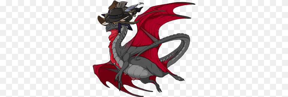 Hat Flight Rising Discussion Black Hat Villainous Dragon, Animal, Fish, Sea Life, Shark Free Transparent Png