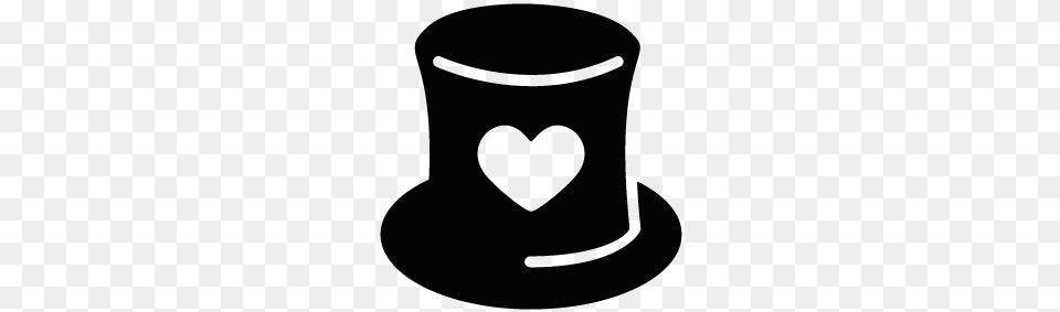 Hat Heart Silhouette Silhouette Of Hat Heart, Saucer, Cup Free Png