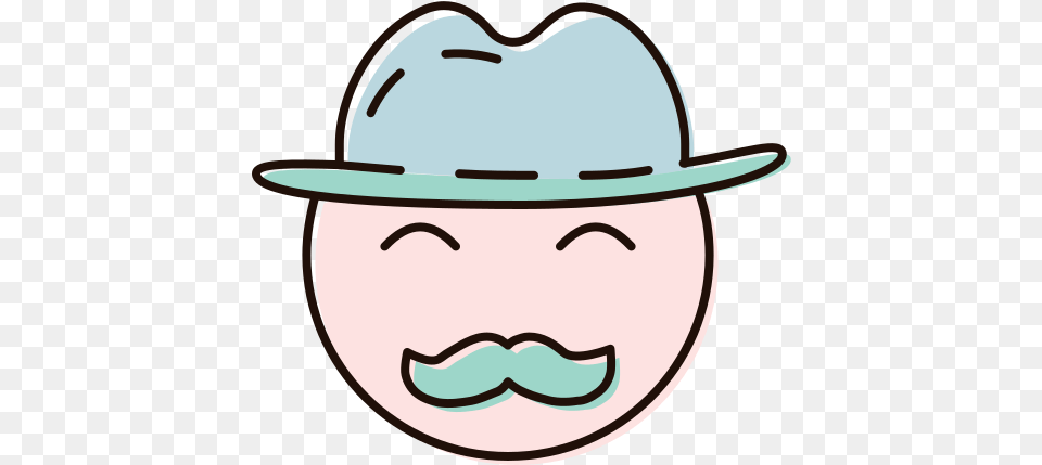 Hat Man Face People Consumer Free Icon Of Consumers Color Happy, Clothing, Head, Person, Mustache Png