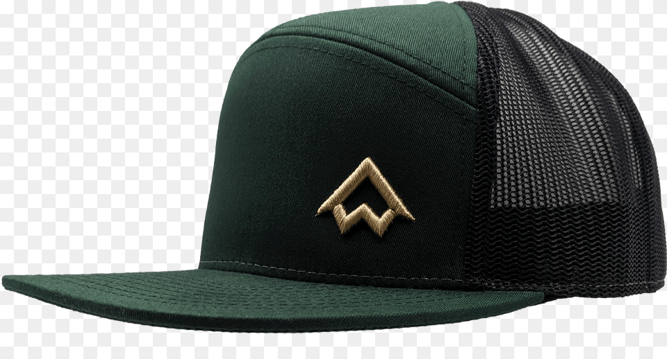 Hat Nwco Icon 3d Puff Dark Greenblack 7panel Trucker Hat For Baseball, Baseball Cap, Cap, Clothing Png Image