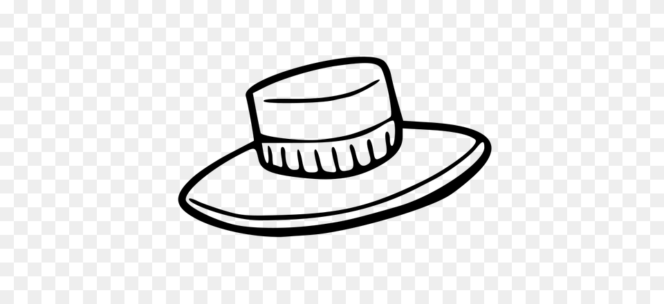 Hat Outline Vector Gray Png Image