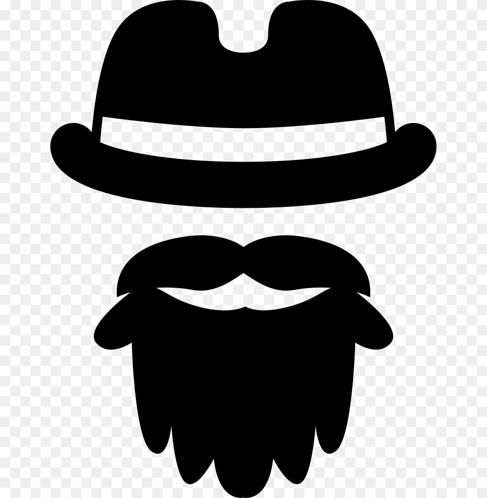 Hat With Beard Mustache Hat, Stencil, Clothing, Hardhat, Helmet Png Image