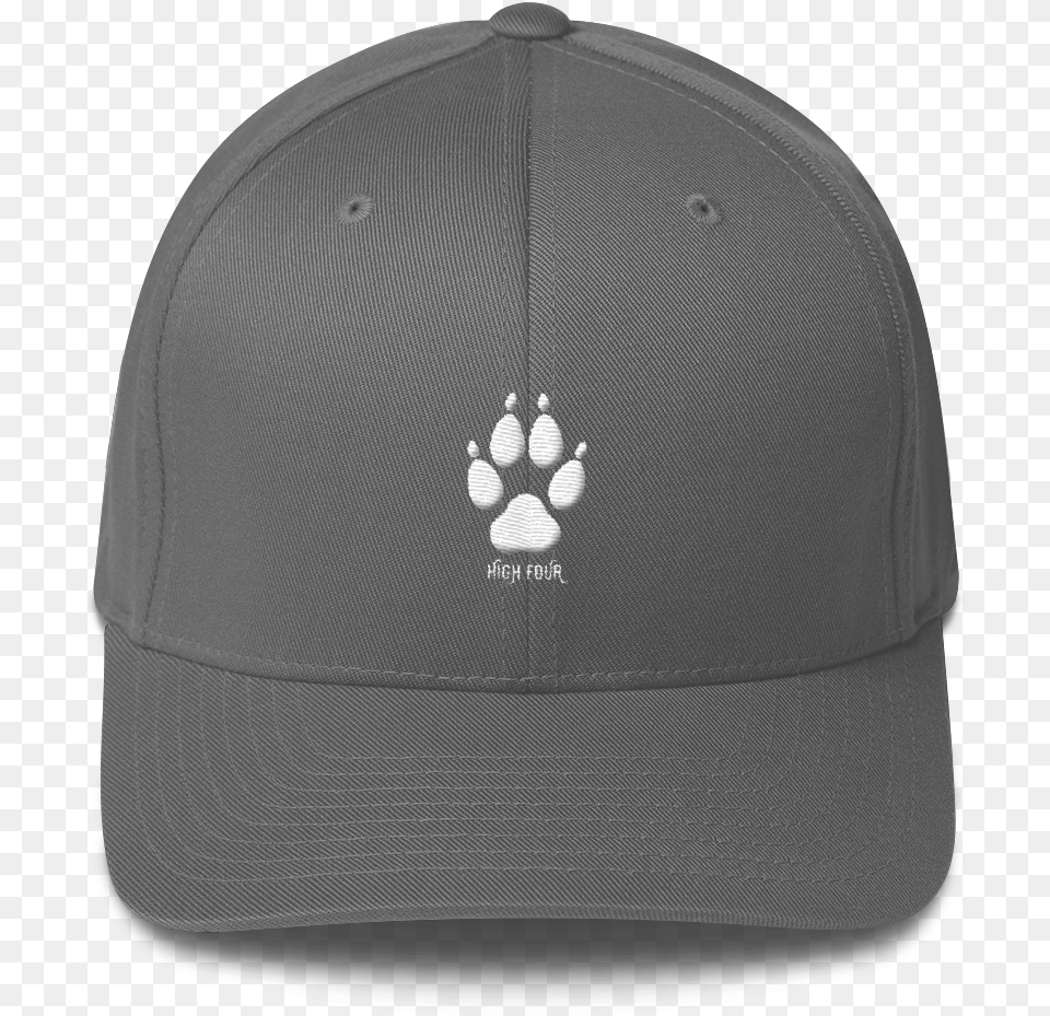 Hat Wolf Paw High Four Flexfit With White Thread Baseball Cap, Baseball Cap, Clothing, Helmet Free Transparent Png