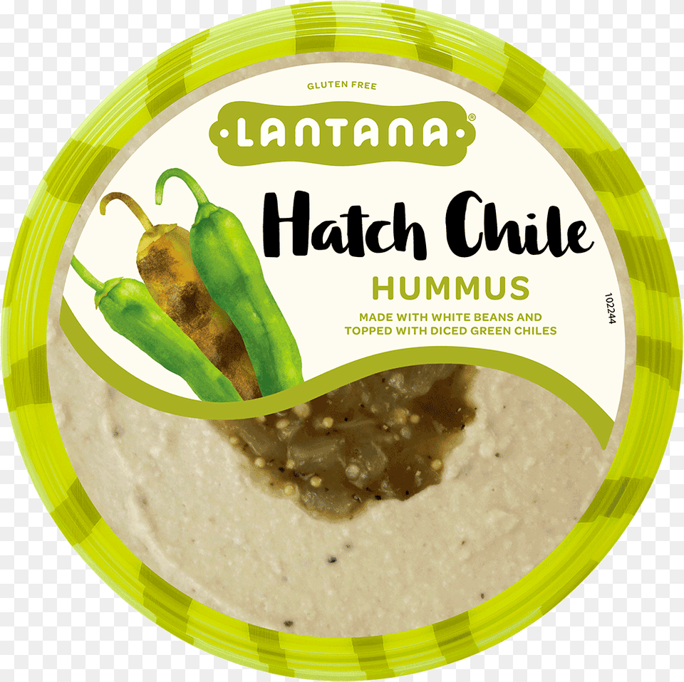 Hatch Green Chili Hummus, Plate, Food Free Png