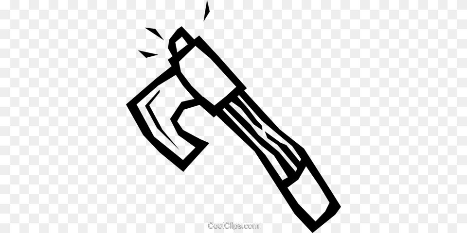 Hatchet Royalty Vector Clip Art Illustration, Weapon, Device, Smoke Pipe, Axe Free Png Download