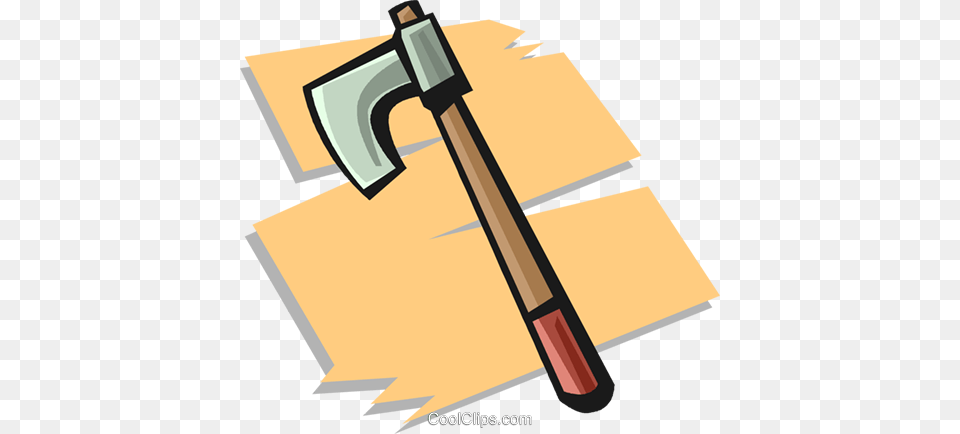 Hatchet Royalty Vector Clip Art Illustration, Weapon, Device, Axe, Tool Png Image