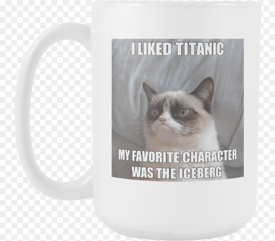 Hate Christmas, Cup, Animal, Cat, Mammal Png Image