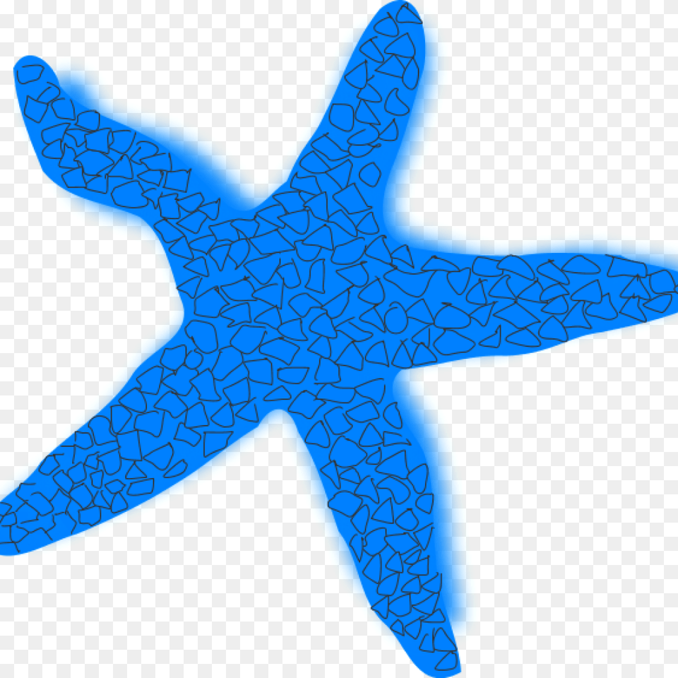 Hatenylo Com Blue Clip Art Panda Blue Star Fish Clip Art, Animal, Invertebrate, Sea Life, Starfish Free Transparent Png