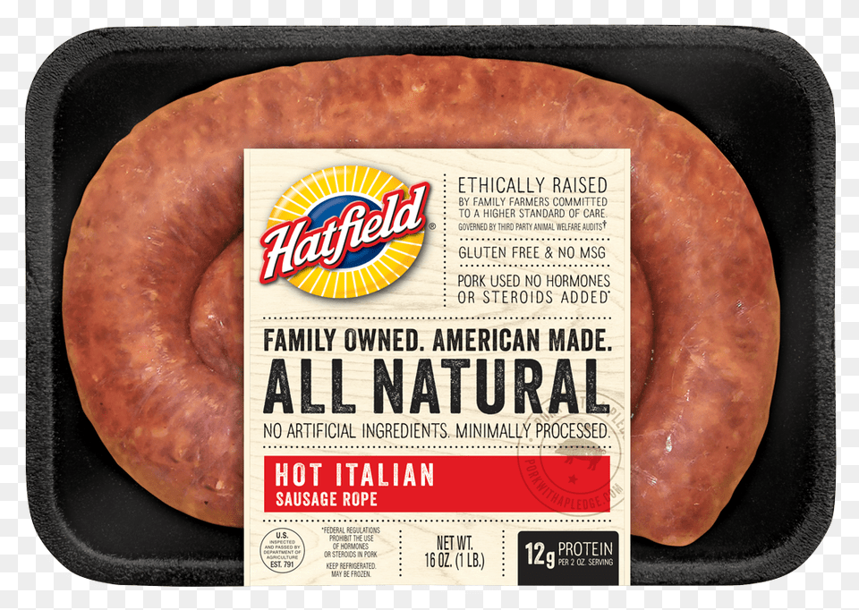 Hatfield All Natural Sausage Family, Food, Meat, Pork Png Image