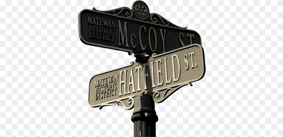 Hatfield And Mccoy Street Signs In Matewan Hatfields And Mccoys Signs, Sign, Symbol, Road Sign, Light Png Image