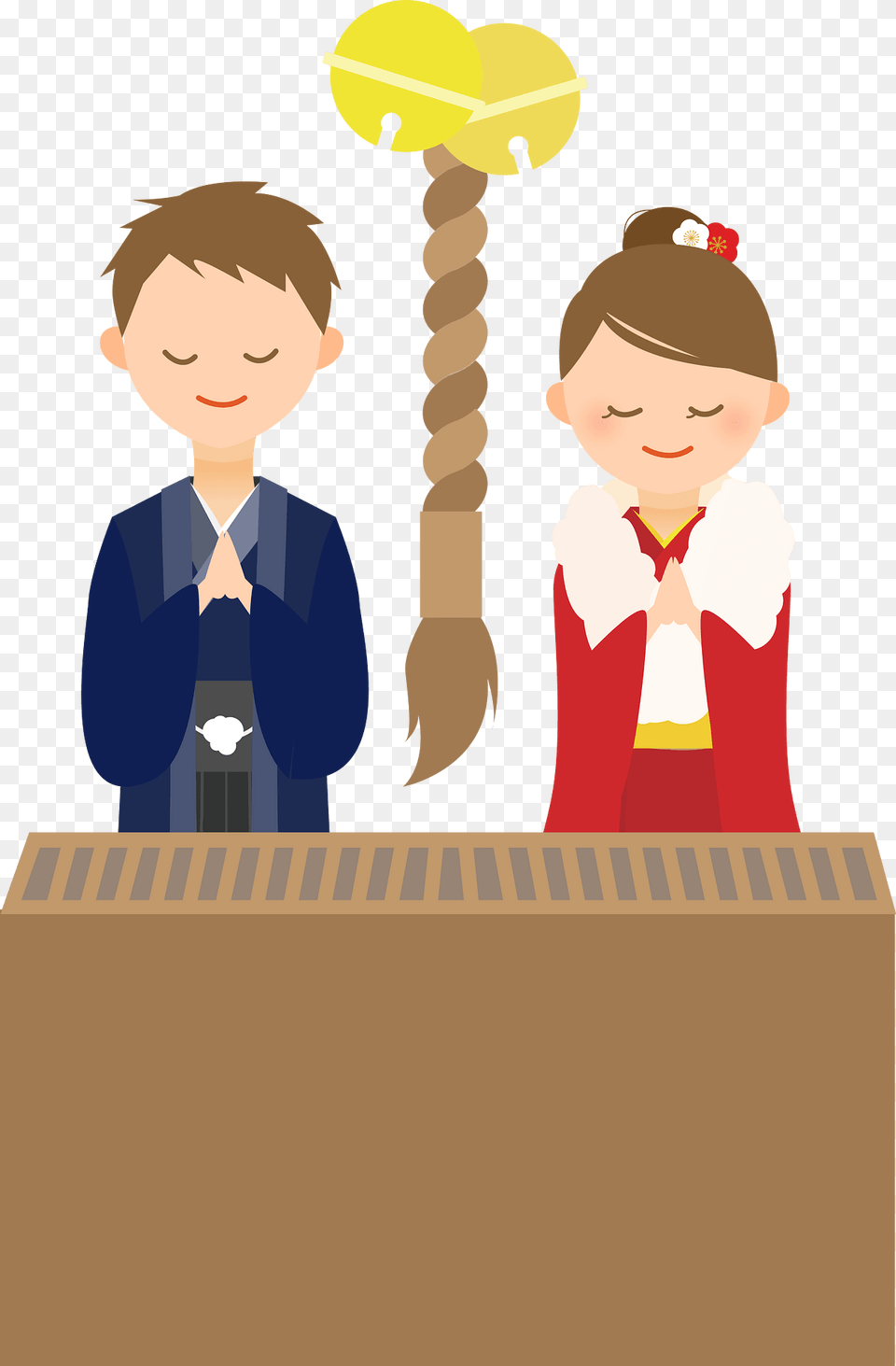 Hatsumode Couple Clipart, Person, People, Baby, Reading Free Transparent Png