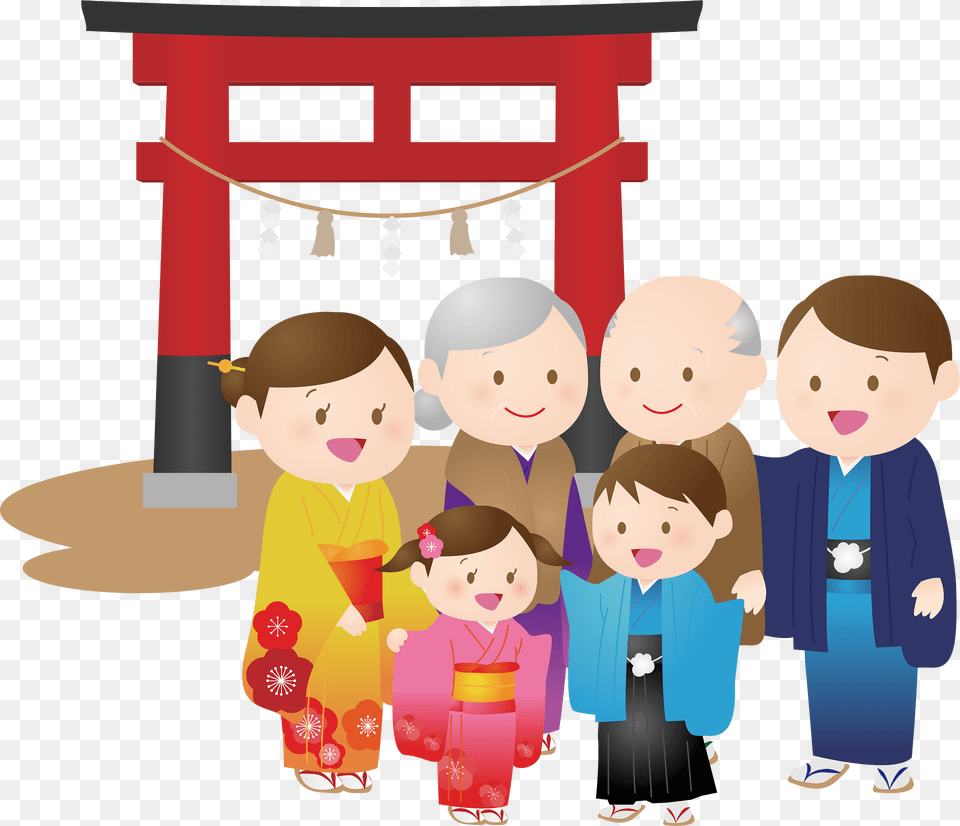Hatsumode Family Clipart, People, Person, Baby, Face Png Image