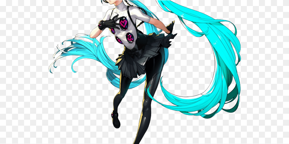 Hatsune Miku Clipart Design Miku Persona, Book, Comics, Publication, Adult Png