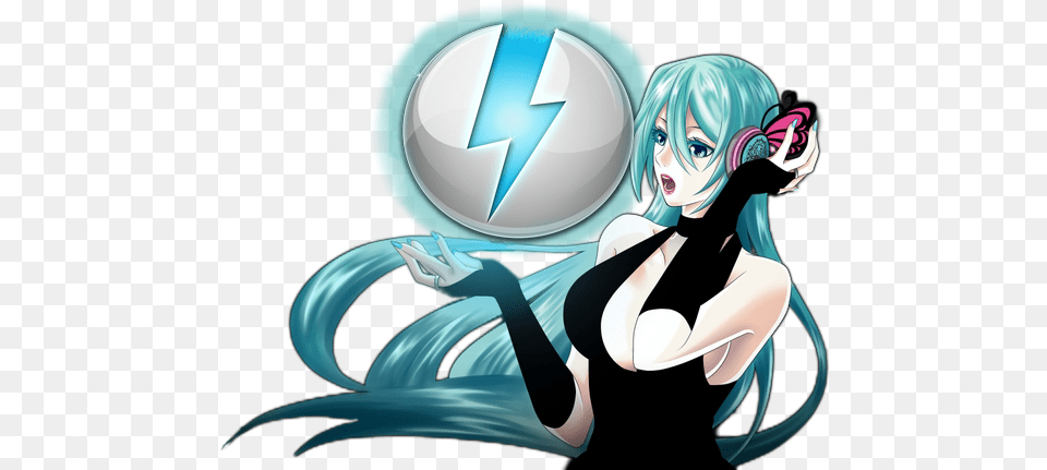 Hatsune Miku Daemon Tools Icon By Brbgottapee Transparent, Adult, Book, Comics, Female Free Png Download