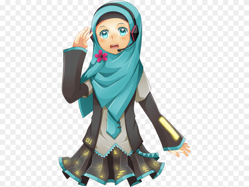 Hatsune Miku Hijab Chibi, Adult, Publication, Person, Female Png