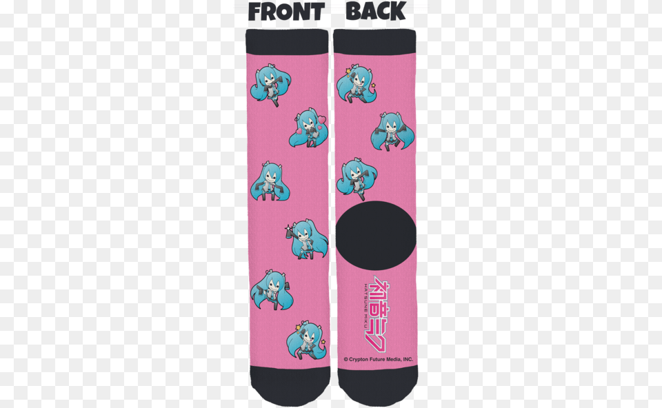 Hatsune Miku Socks Front And Back Socks Free Png Download