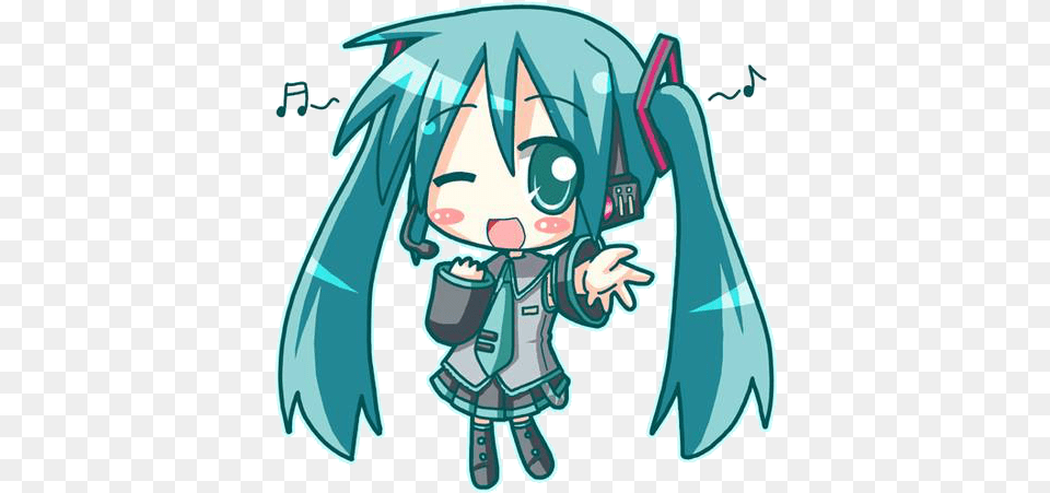 Hatsune Miku Background Mart Cute Hatsune Miku Chibi, Book, Comics, Publication, Baby Free Transparent Png