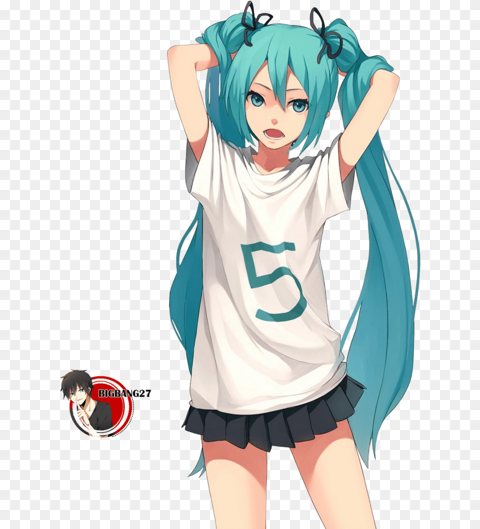 Hatsune Miku Transparent Picture Miku Anime Hatsune Miku, Adult, Book, Comics, Female Free Png Download