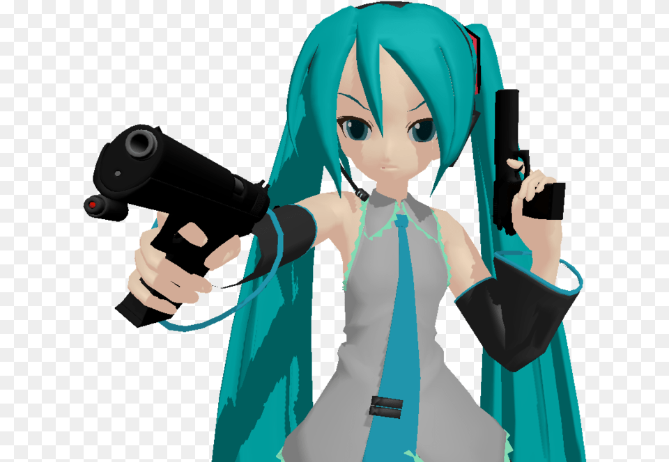 Hatsune Miku With A Gun, Adult, Female, Person, Woman Free Transparent Png