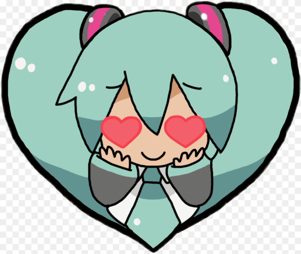 Hatsunemiku Miku Hatsune Hatsune Miku Hatsunemikukawaii Anime Hatsune Miku Sticker, Baby, Person, Face, Head Free Png