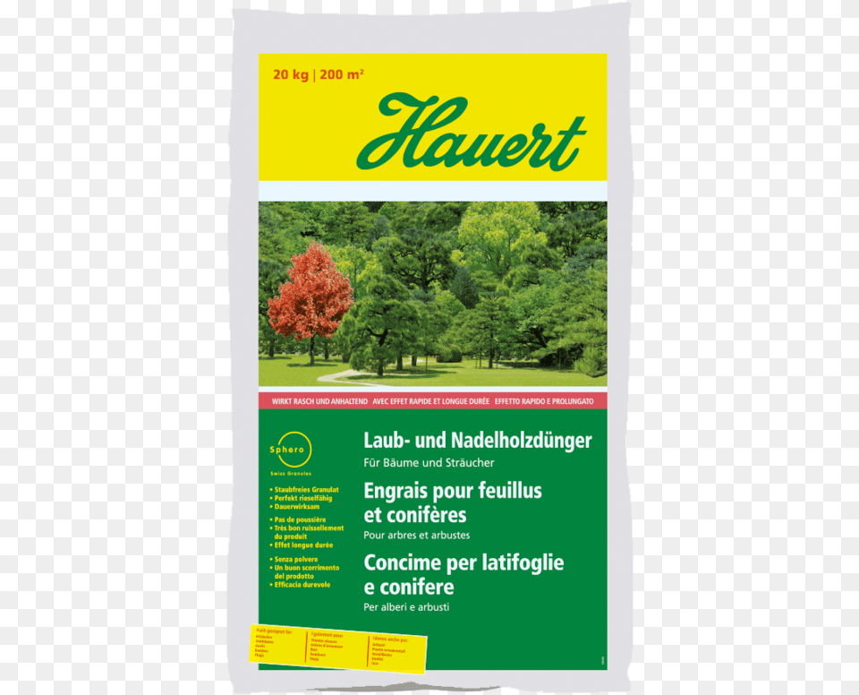 Hauert Deciduous Tree And Conifer Fertiliser Hauert, Advertisement, Plant, Poster, Vegetation Png Image
