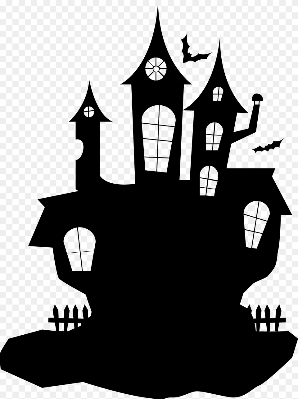 Haunted Castle New York S Village Halloween Parade Transparent Haunted House Vector, Silhouette, Stencil, Person Png Image