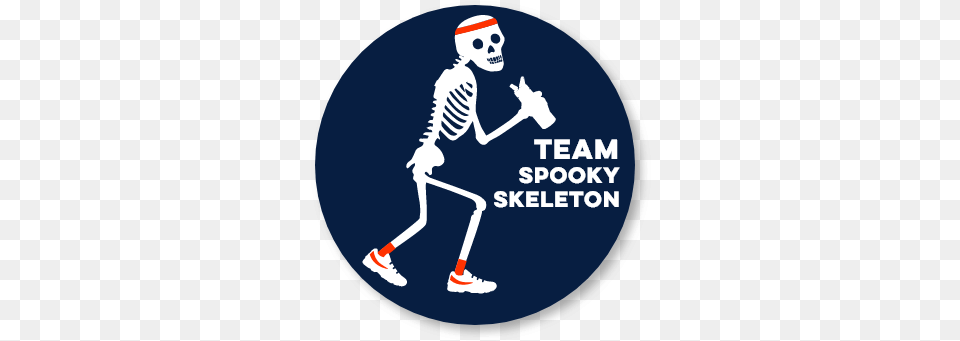Haunted Halloween Hustle Challenge Gone For A Run For Running, Person, Skeleton, Face, Head Png