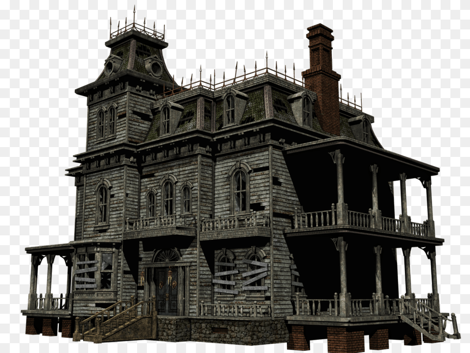 Haunted House, Architecture, Building, Tower, Clock Tower Png