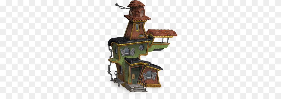 Haunted House Bulldozer, Machine, Architecture, Building Free Transparent Png