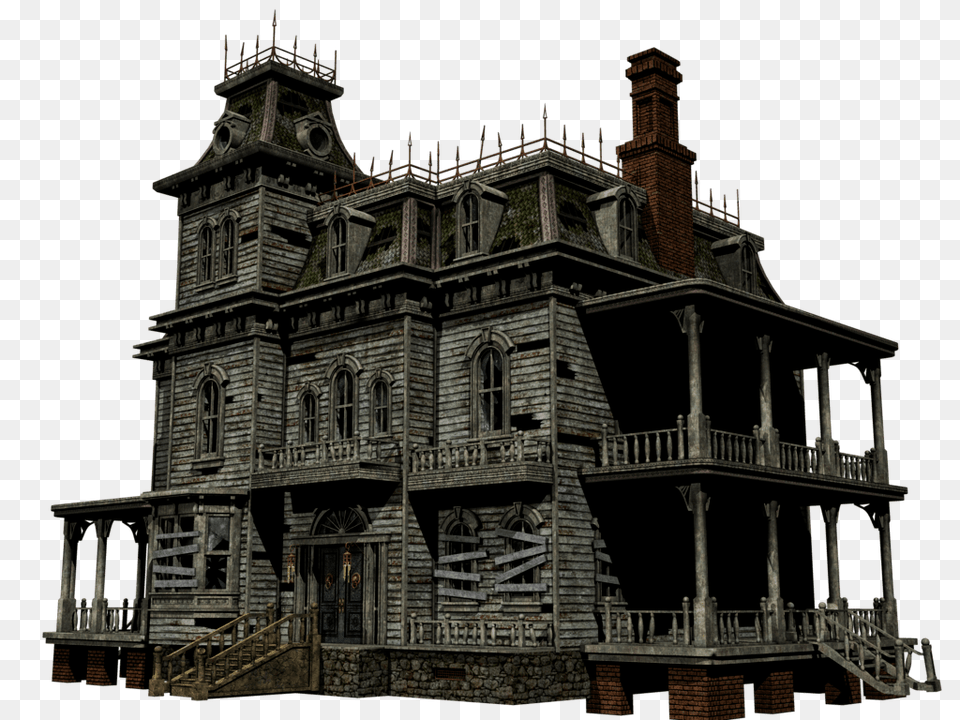 Haunted House Clip Art, Architecture, Building, Tower, Clock Tower Png