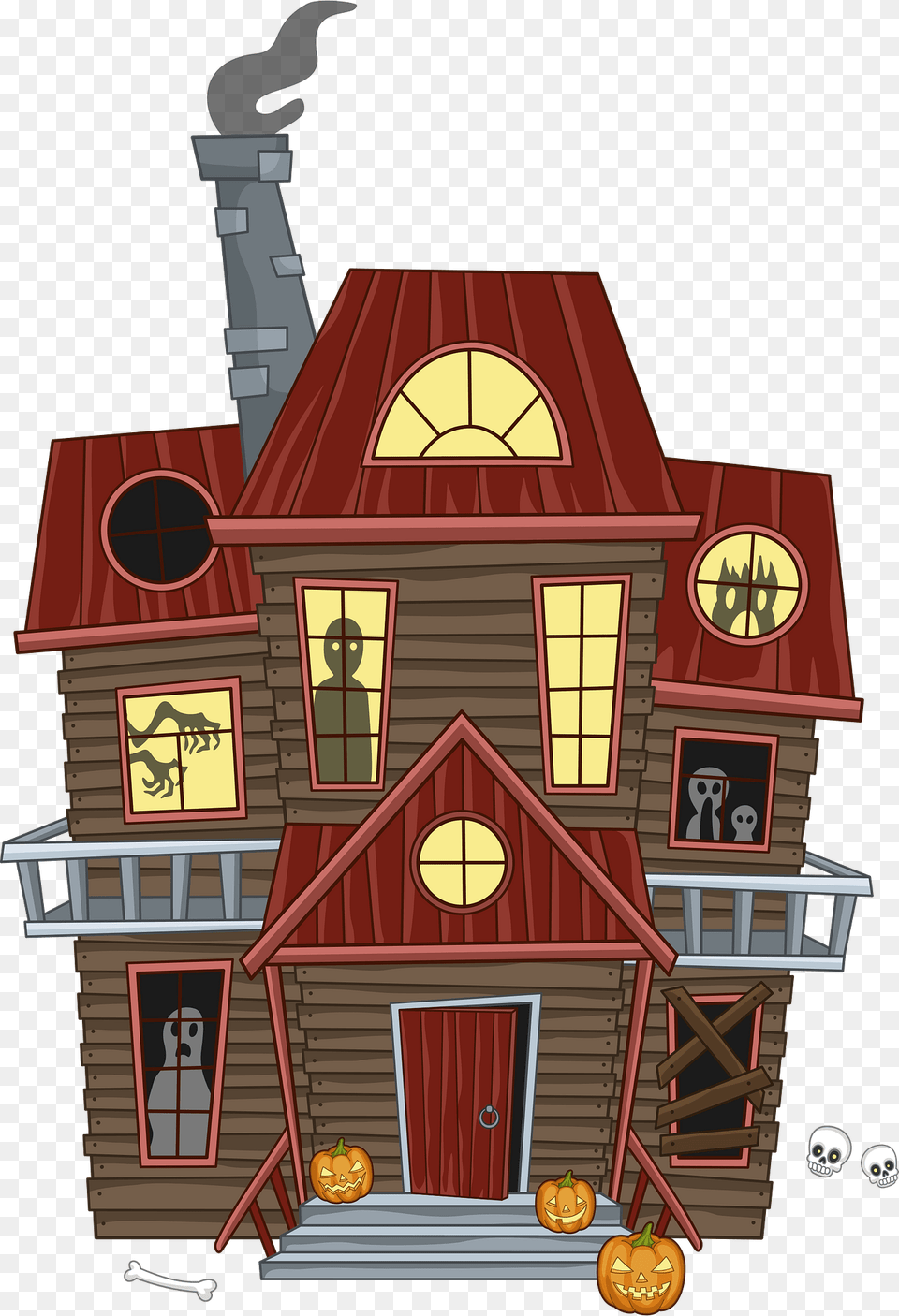 Haunted House Clipart, Architecture, Building, Housing, Outdoors Png Image