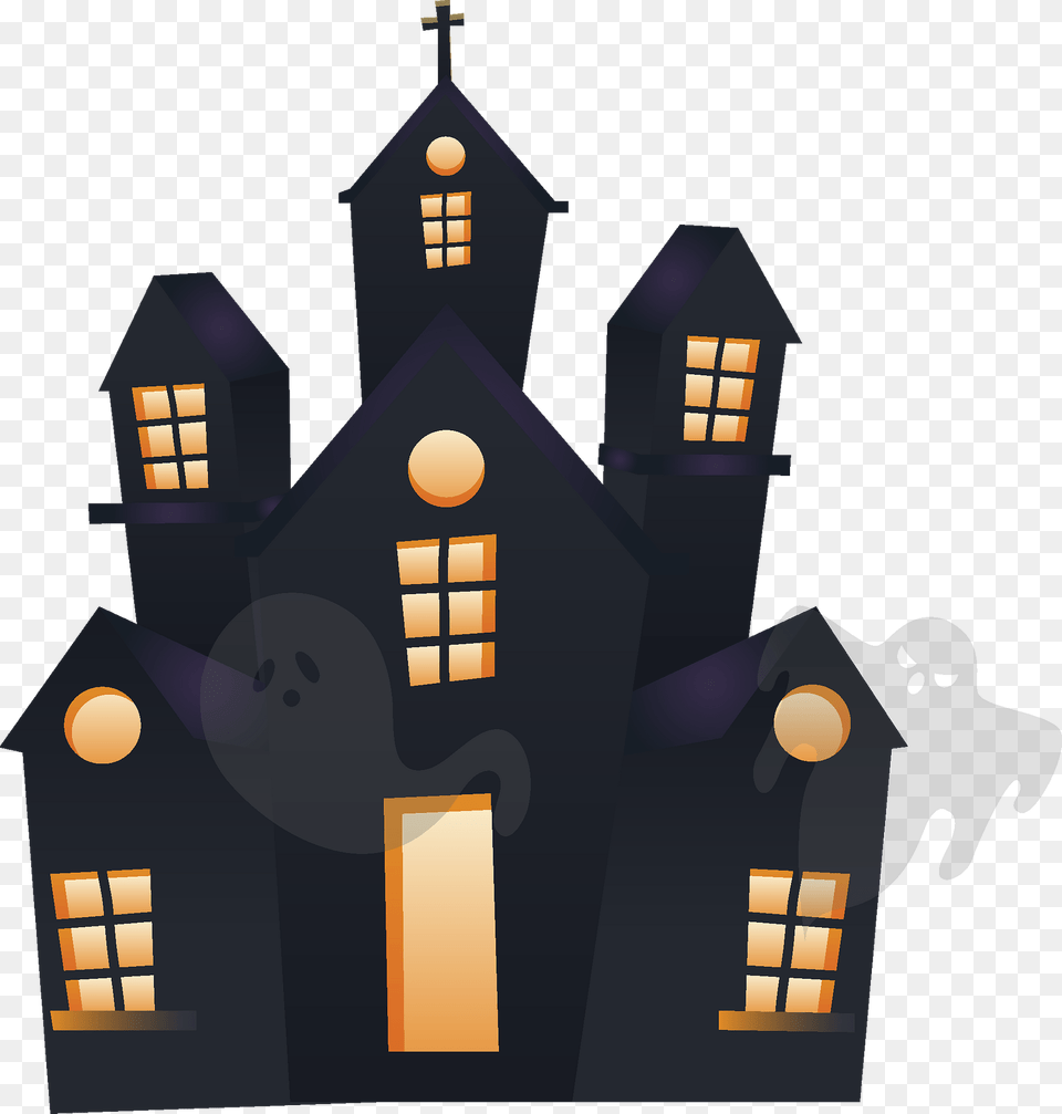 Haunted House Clipart, Architecture, Building, Cathedral, Church Free Transparent Png