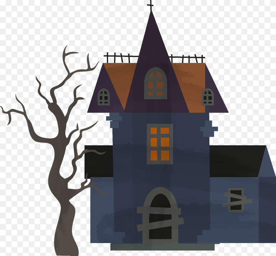 Haunted House Clipart, Architecture, Building, Housing, Villa Png