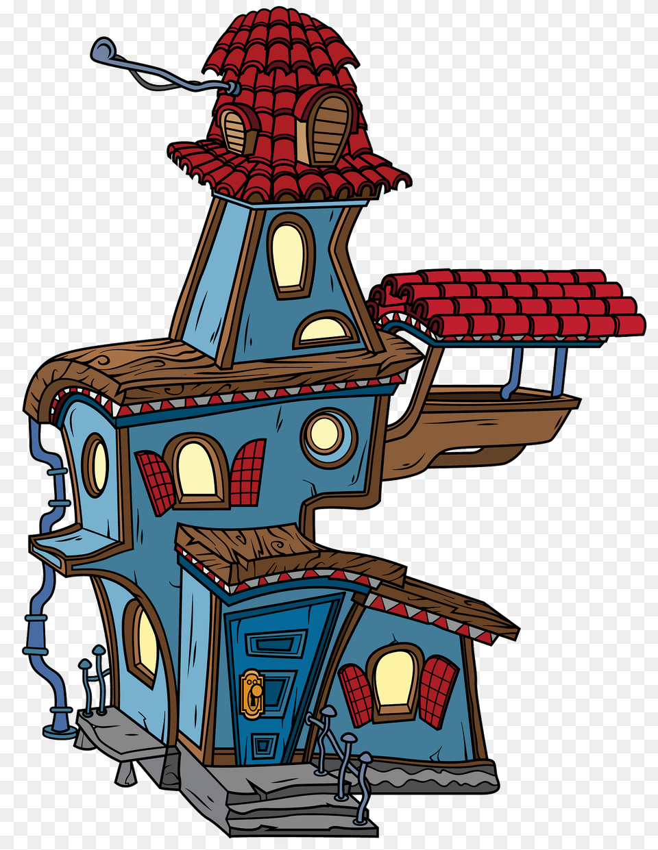 Haunted House Clipart, Bulldozer, Machine, Book, Comics Free Png