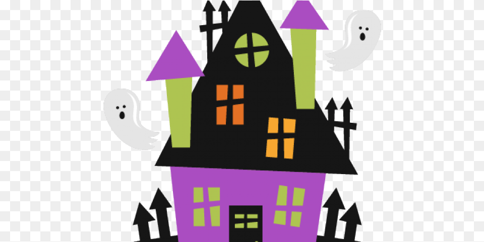 Haunted House Clipart Creepy Old House Halloween Haunted House Clipart, Neighborhood, Outdoors Png
