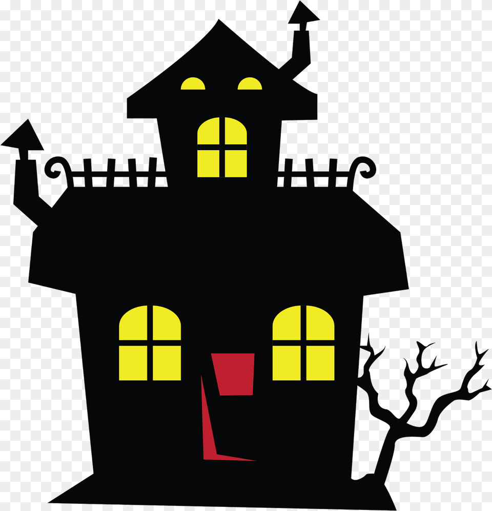 Haunted House Clipart Halloween Clip Art Haunted House, Cross, Symbol Free Png Download