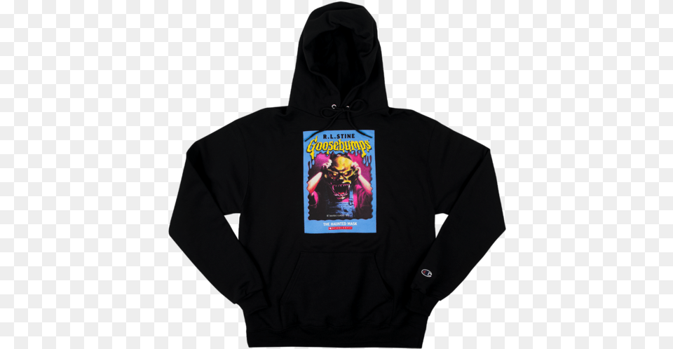 Haunted House Goosebumps Hoodie, Clothing, Hood, Knitwear, Sweater Png Image