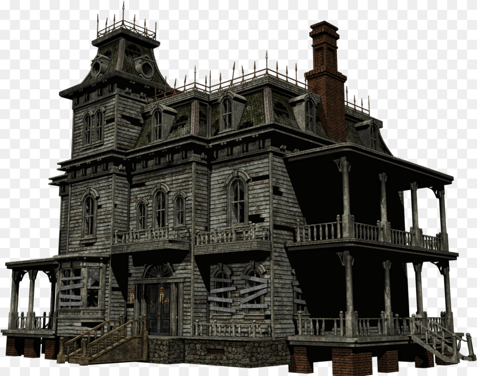 Haunted House Haunted House No Background, Architecture, Building, Clock Tower, Housing Png Image