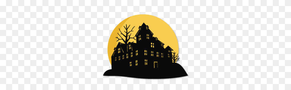 Haunted House My Miss Kate Cuttables Cutting, Neighborhood, Silhouette, Outdoors, Nature Png Image