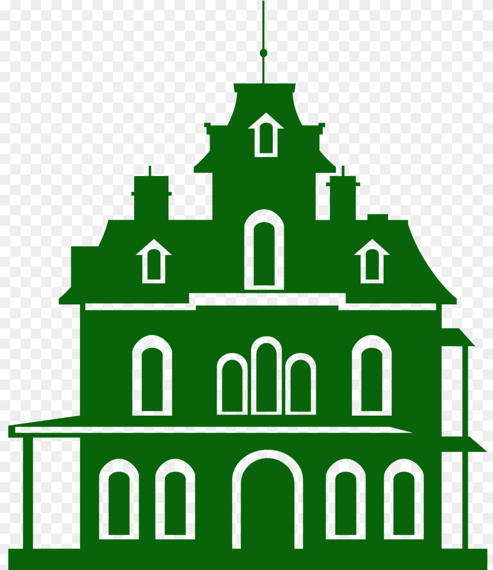 Haunted House Silhouette, Architecture, Building, Tower, Spire Free Transparent Png