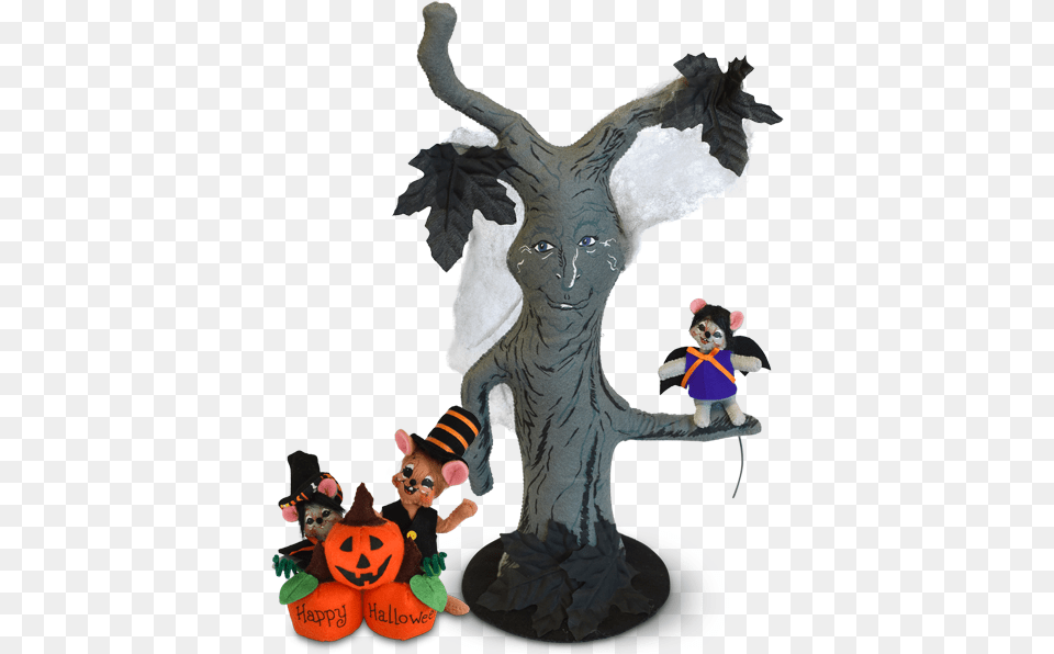 Haunted Tree And Happy Halloween Mice Annalee Dolls, Figurine, Adult, Bride, Female Free Png