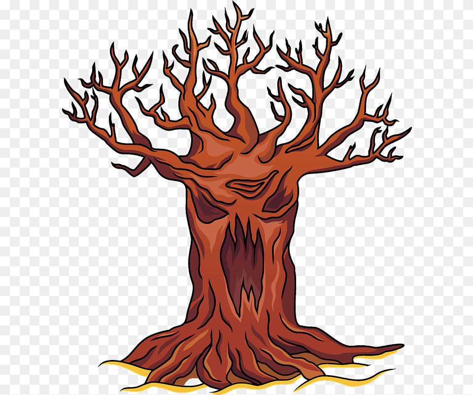 Haunted Tree Clipart Free Download Transparent Creazilla Drawing, Adult, Female, Person, Woman Png