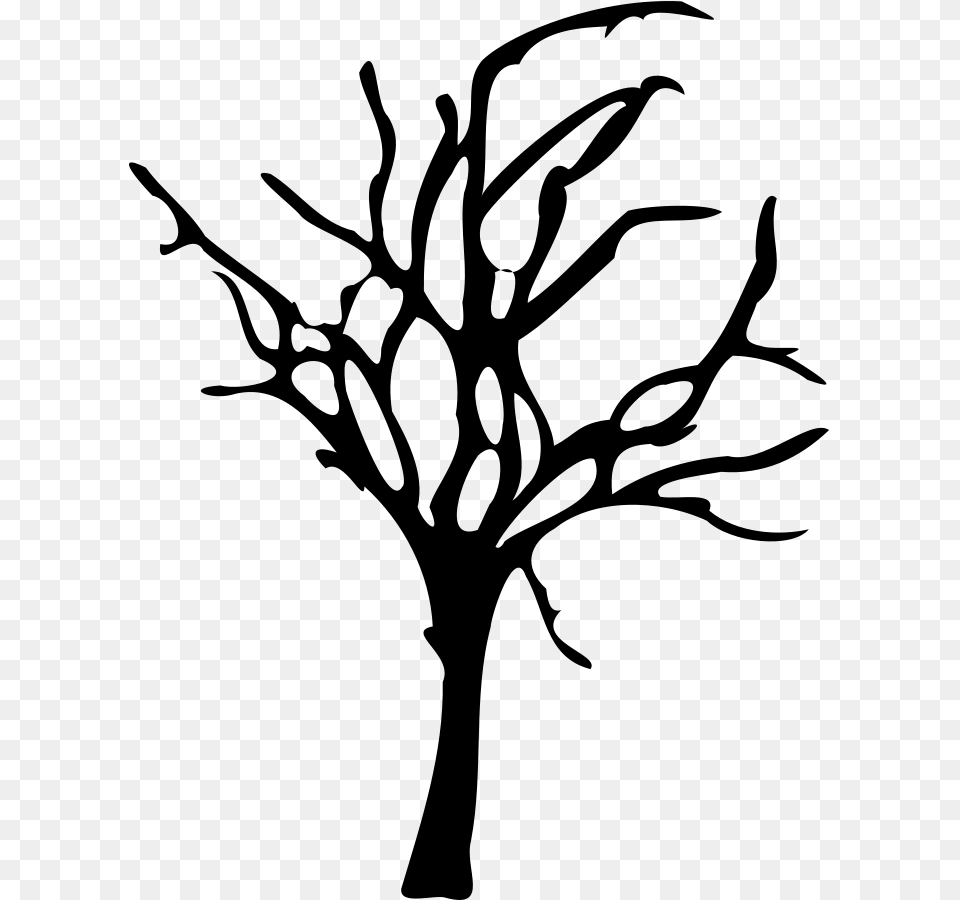 Haunted Tree Cliparts, Gray Png Image