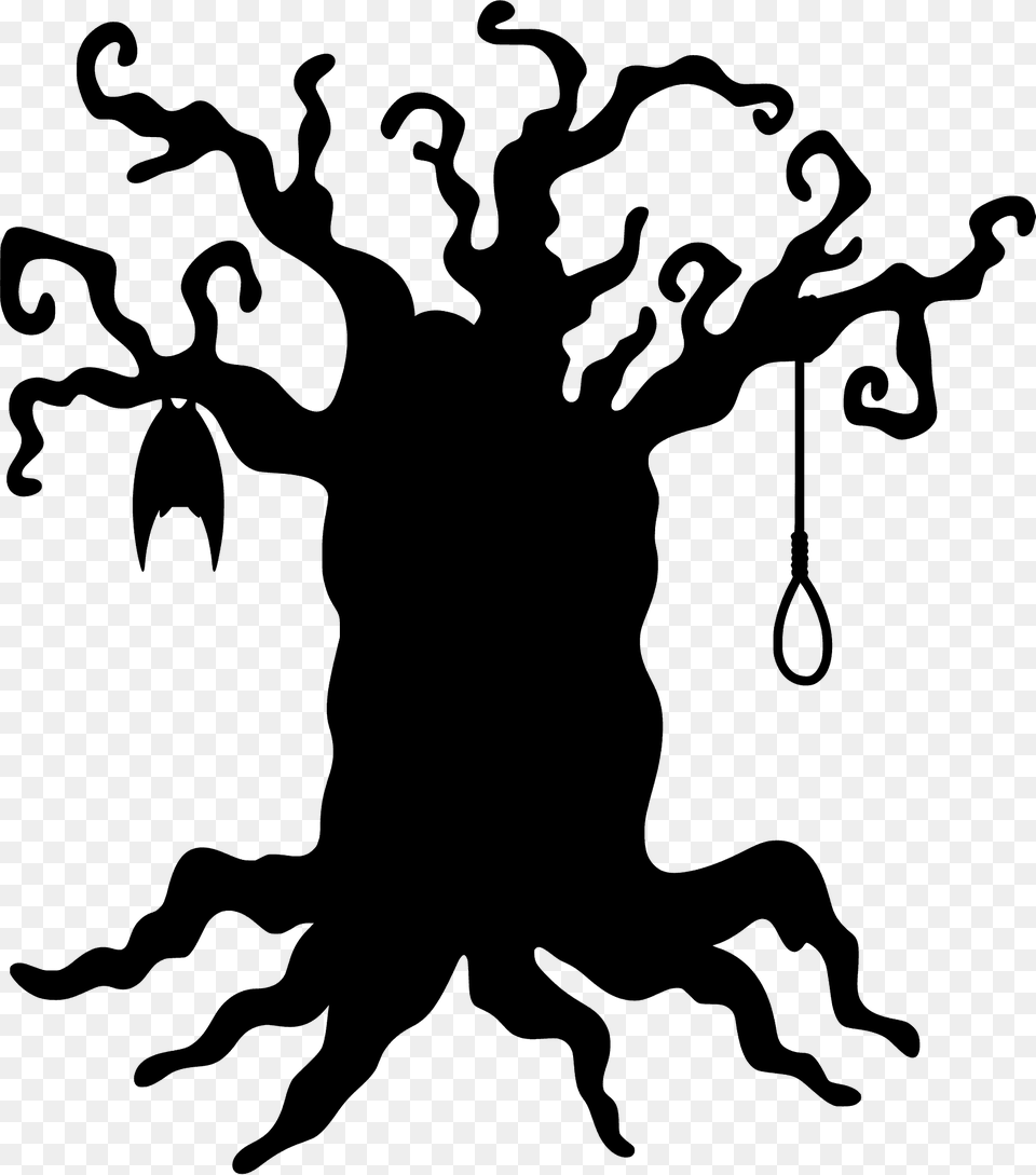 Haunted Tree Silhouette, Electronics, Hardware, Stencil, Animal Free Transparent Png