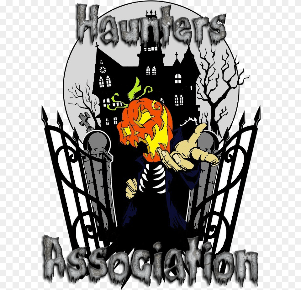 Haunters Association Halloween Tattoo, Book, Comics, Publication, Person Png